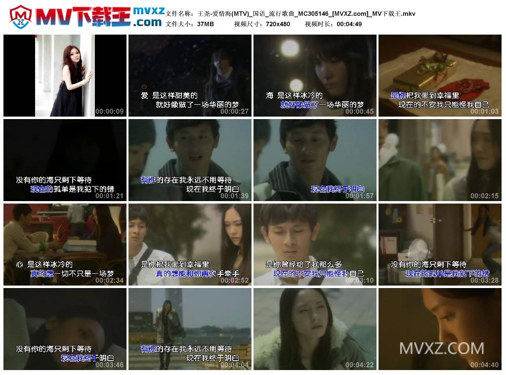 王尧-爱情海(MTV)_国语_流行歌曲_MC305146